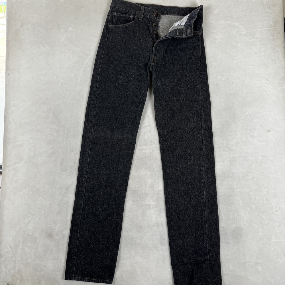 Vintage Levi's 501 Black Fuzzy Jeans Mens 32x36 (30x36) Yarn Dyed Made in USA